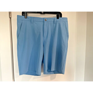 Adidas Men's 34 Inseam 9.25in Blue Stretch Performance Casual Active Golf Shorts